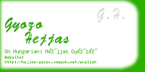 gyozo hejjas business card